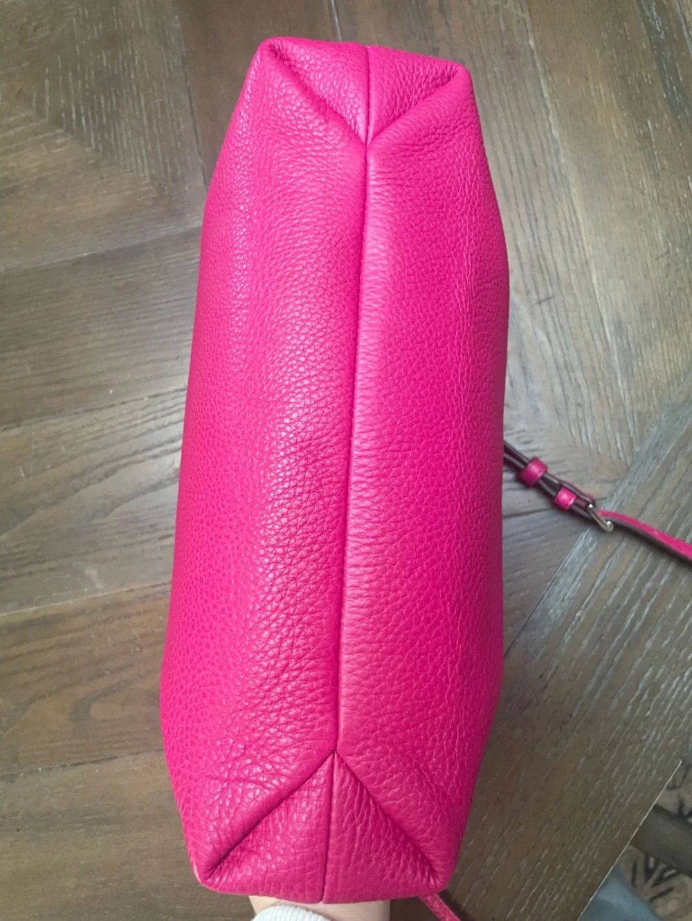 Michael Kors Hot Pink Pebbled Leather Crossbody Shoulder Bag, Pillow and Dustbag - Picture 12 of 14